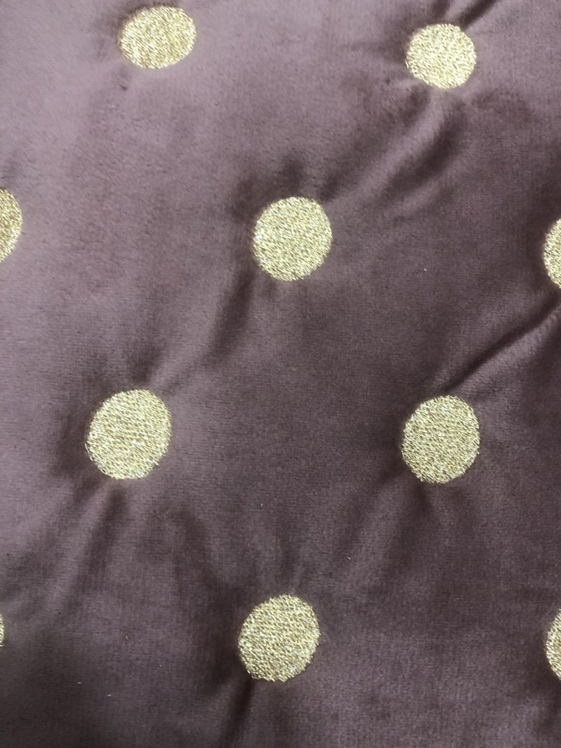 IM FAB Polka Emboridery Velvet Fabric Decorative Throw Cushion Cover 16X16 Set of 5 (Pink) - Image 2