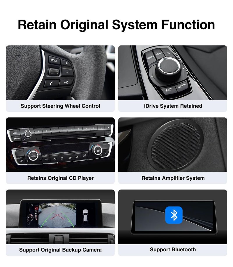 AINAVITO 12.3 Inch Android 13 Car Stereo for BMW Carplay Screen 3/4 Series NBT System 2013-2016 | 4G RAM+64G ROM | Wireless CarPlay/Android Auto | 2400 * 900 Resoluton IPS Touch Screen | Retain iDrive - Image 5