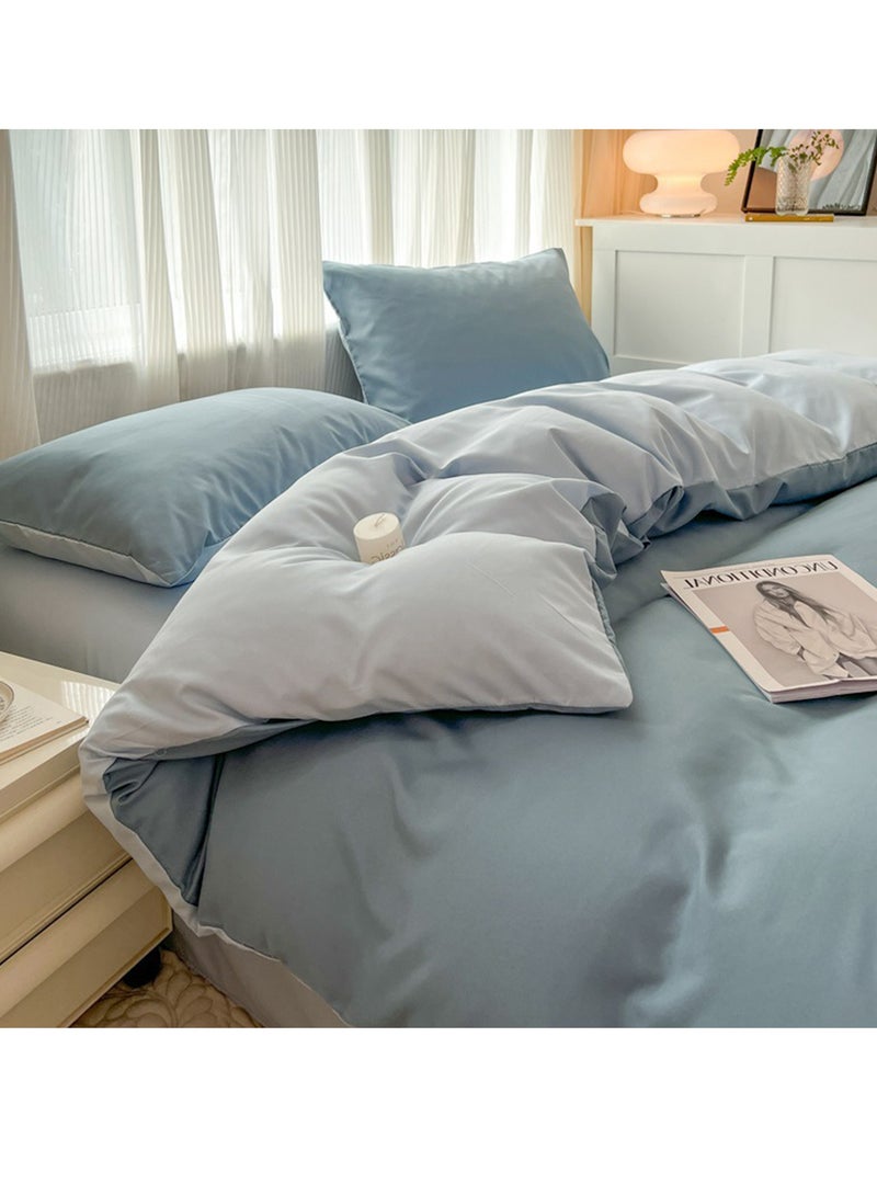 Sharpdo 4-Piece Set Bedding Modal Quilt Cover Set with 1 Quilt Cover 1 Sheet and 2 Pillowcases 2m Bed (220*240cm) - Image 2