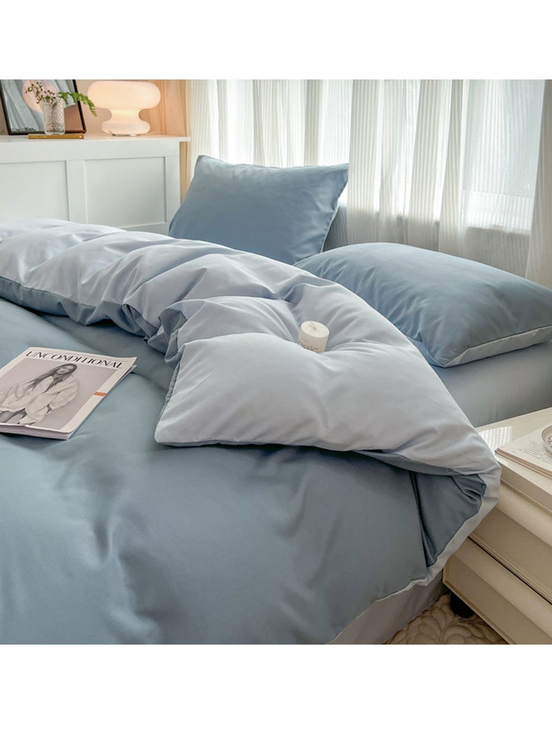 Sharpdo 4-Piece Set Bedding Modal Quilt Cover Set with 1 Quilt Cover 1 Sheet and 2 Pillowcases 2m Bed (220*240cm) - Image 4