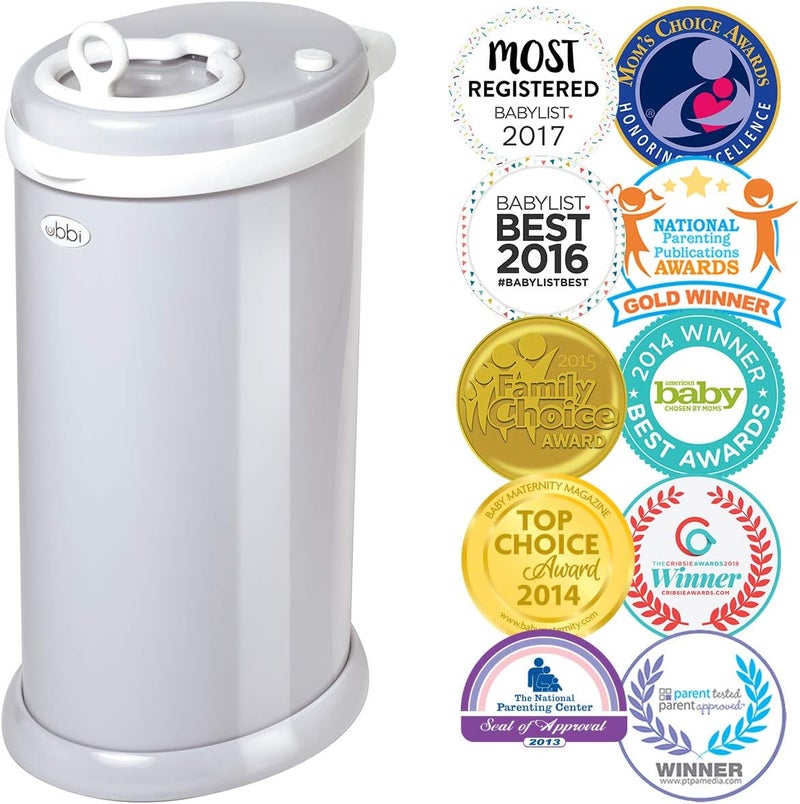 Ubbi Nappy Disposal Bin - Grey - Image 2