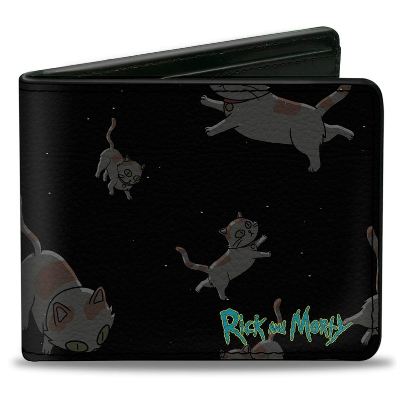 Buckle Down Rick and Morty Wallet Bifold Rick and Morty Cats in Space Scattered Vegan Leather - Image 2