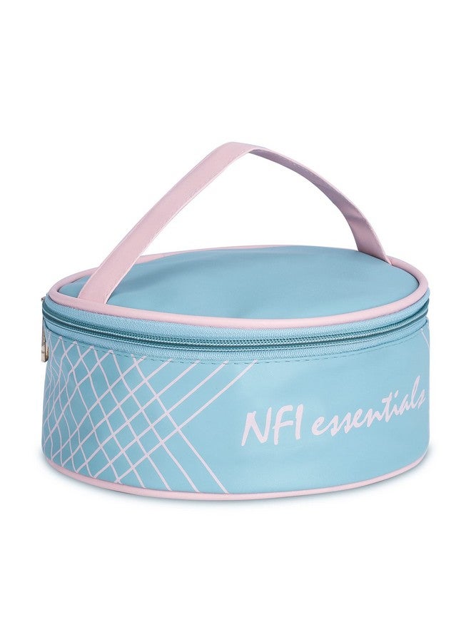 NFI essentials Small Makeup Pouch, Cosmetic Pouch for Women, Cosmetic Organiser Storage Bag, Vanity Organizer, Make up Pouches, Toiltery Travel Pouche (Blue) - Image 2