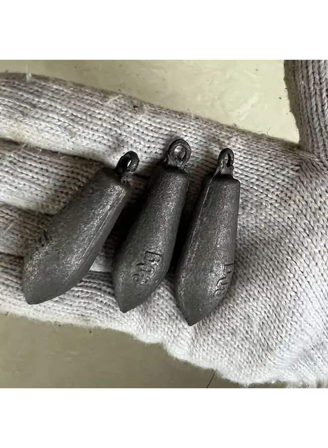5 قطع 3 قطع من غطاسات الصيد الحديدية المعلقة على شكل ورق الصفصاف مع مفصل دوار 2.46 أونصة 70 جرام - Image 3