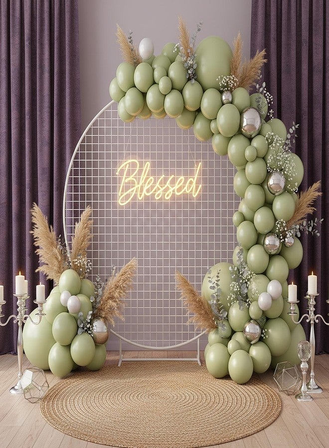 RUBFAC Dusty Green Balloons 129pcs Different Sizes Pack of 18 12 10 5 Inch, Latex Boho Sage Green Balloon Garland Arch Kit for Wedding Dinosaur Jungle Safari Birthday Party Decorations - Image 5