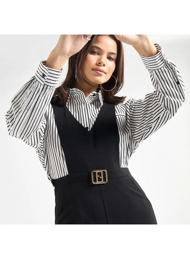 Splash FAV Solid Jumpsuit with V-neck and Pockets