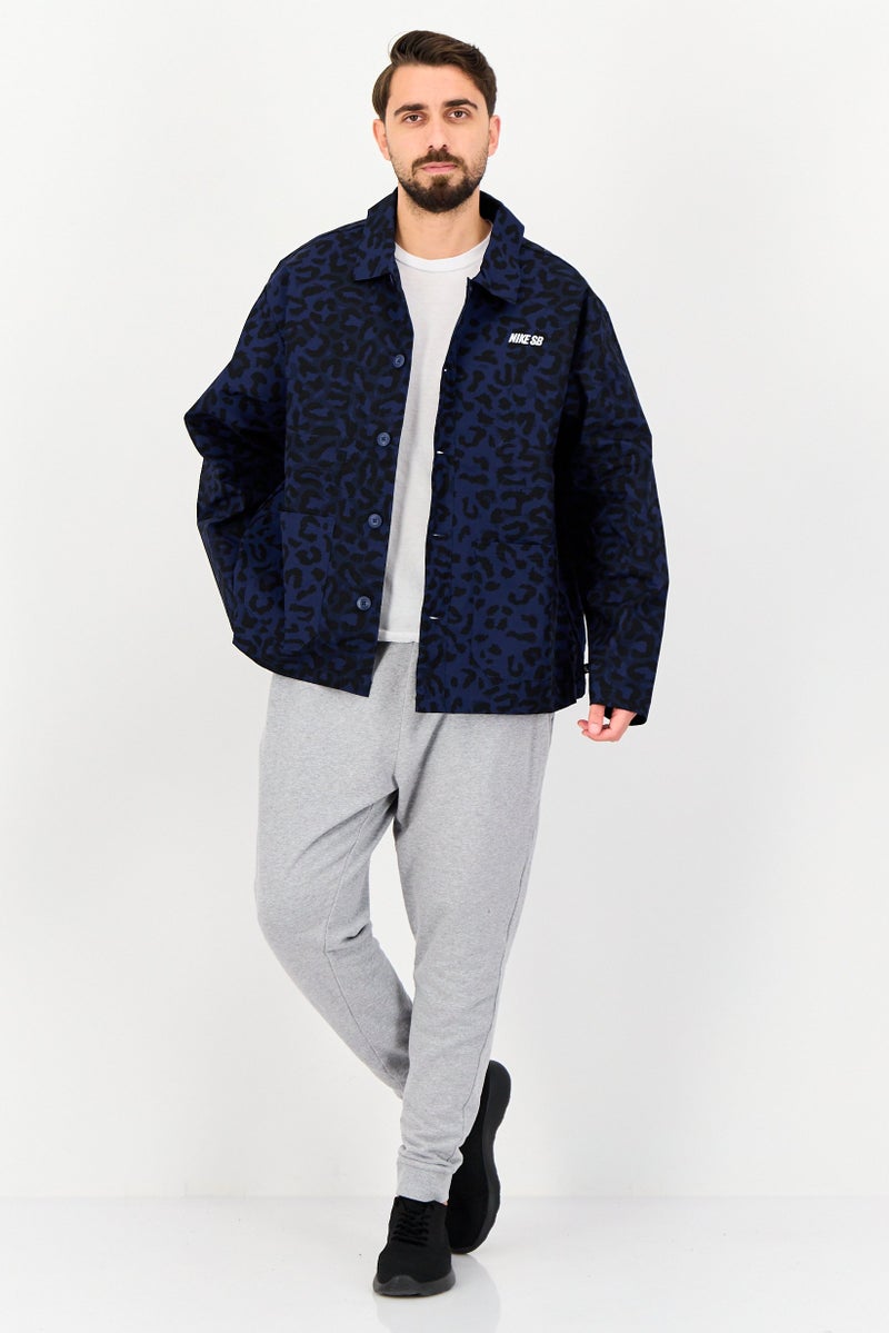 Nike جاكيت قميص خارجي طويل الأكمام للرجال بتصميم فضفاض، متعدد الألوان - Image 2