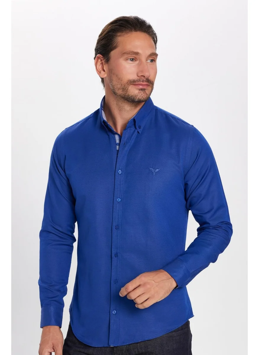 Tudors Slim Fit Slim Fit Long Sleeve Poplin Oxford