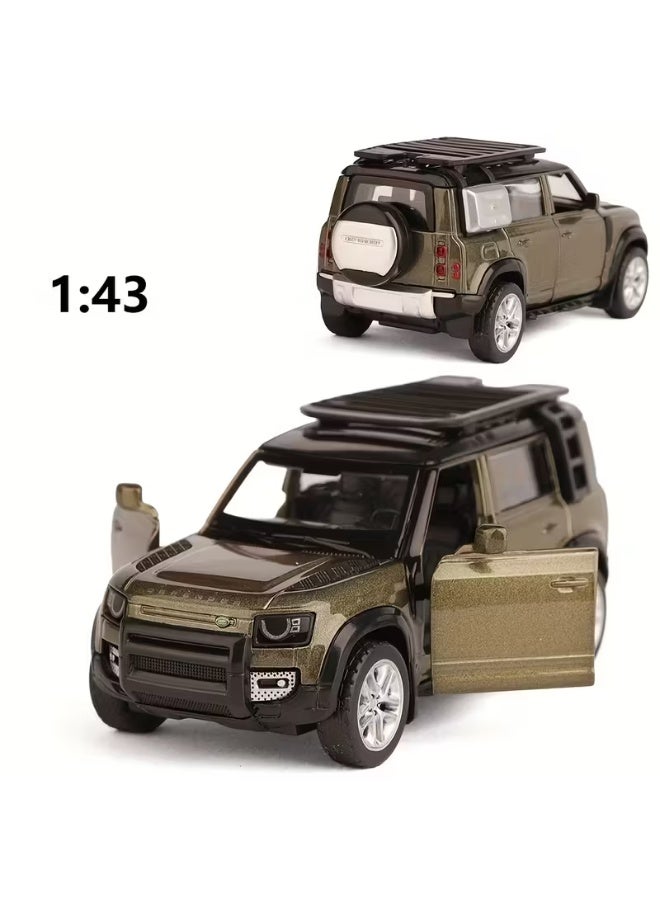 Land Rover Defender 110 model car, size 1:43, the doors are openable, the car simulates the reality and is realistic in its external details, a beautiful looking car from the modern car models, you can play or decorate rooms, offices, councils, cafes, or on shelves to display it, or for car lovers and collectors, also for professional photographers and advertisement photographers to put it as a background or add it inside a transparent acrylic box and give it as a gift to your loved ones, to parents or children, or as a gift to someone who drives the same car - Image 5