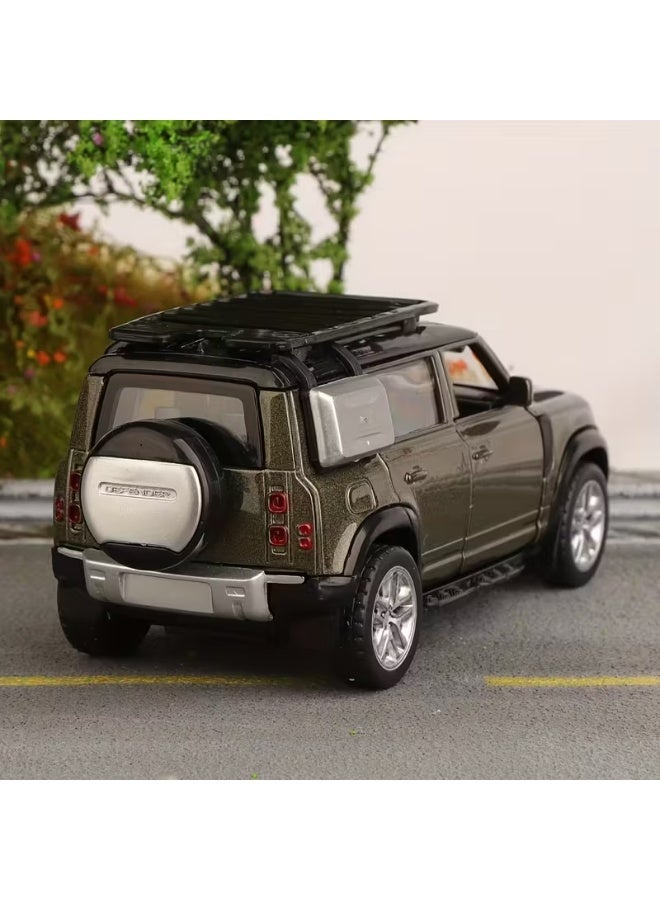 Land Rover Defender 110 model car, size 1:43, the doors are openable, the car simulates the reality and is realistic in its external details, a beautiful looking car from the modern car models, you can play or decorate rooms, offices, councils, cafes, or on shelves to display it, or for car lovers and collectors, also for professional photographers and advertisement photographers to put it as a background or add it inside a transparent acrylic box and give it as a gift to your loved ones, to parents or children, or as a gift to someone who drives the same car - Image 2