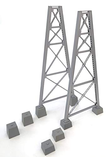Walthers Cornerstone برج جسر السكك الحديدية الفولاذي من وولثرز كورنرستون - حزمة 2 - مجموعة قطار قابلة للجمع - Image 2