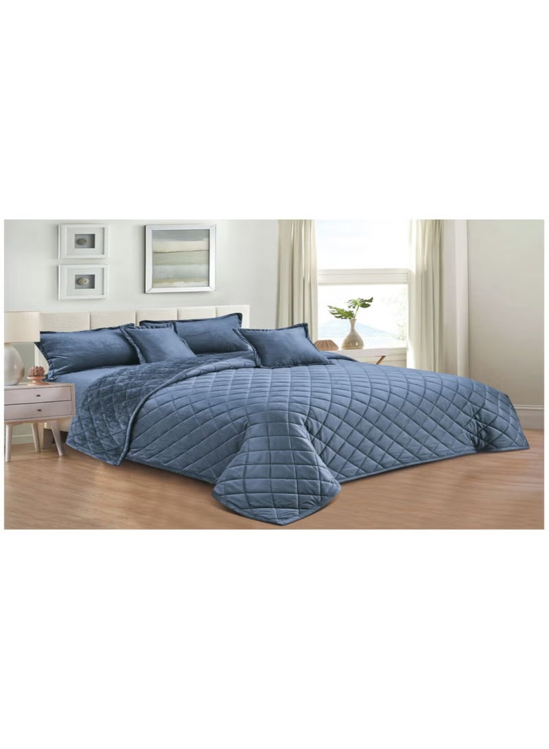 مينج لي مفرش شتوي نفر واحد مضغوط وجهين (مخمل / فرو) – طقم مفارش 4 قطع (1 لحاف + 1 شرشف سرير مطاطي + 2 أغطية وسائد ديكورية) مناسب لسرير مقاس 120×200 سم - Image 1