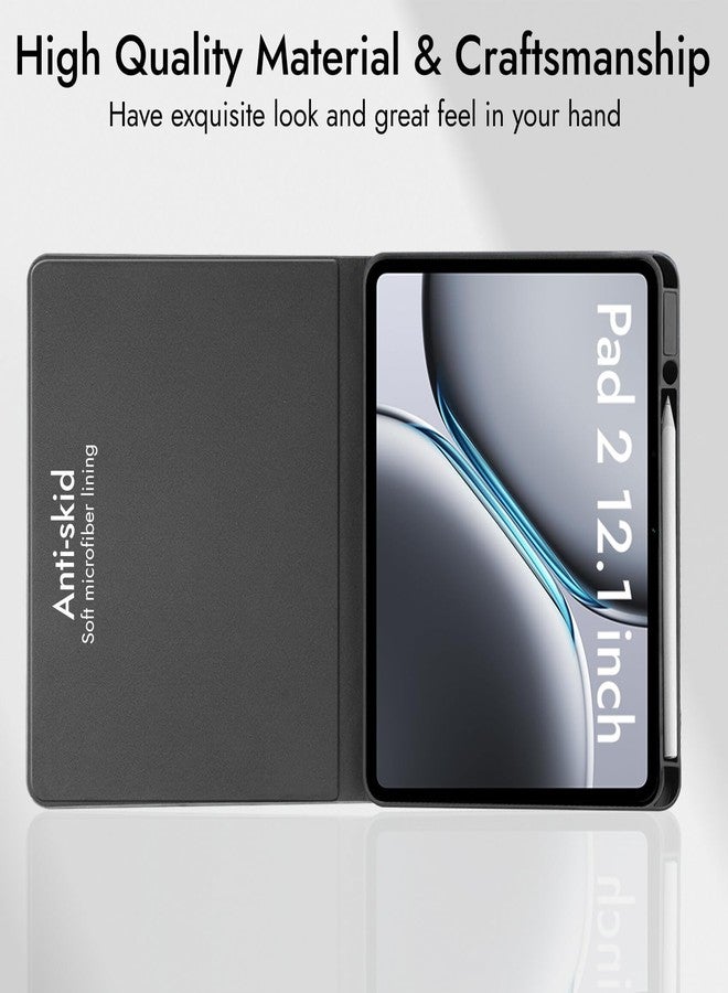 روبوستريون غطاء حماية Robustrion لجهاز OnePlus Pad 2 مقاس 12.1 بوصة، غطاء بنقشة غزال لجهاز OnePlus Pad 2 مع حامل قلم رصاص مقاس 12.1 بوصة [يدعم خاصية التشغيل/الإيقاف التلقائي] - أسود - Image 5