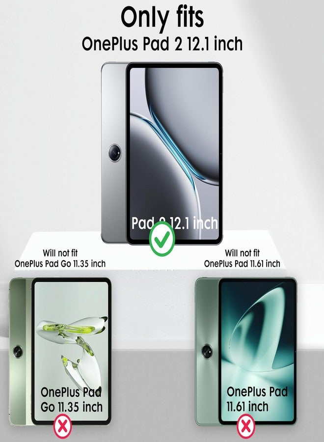روبوستريون غطاء حماية Robustrion لجهاز OnePlus Pad 2 مقاس 12.1 بوصة، غطاء بنقشة غزال لجهاز OnePlus Pad 2 مع حامل قلم رصاص مقاس 12.1 بوصة [يدعم خاصية التشغيل/الإيقاف التلقائي] - أسود - Image 2