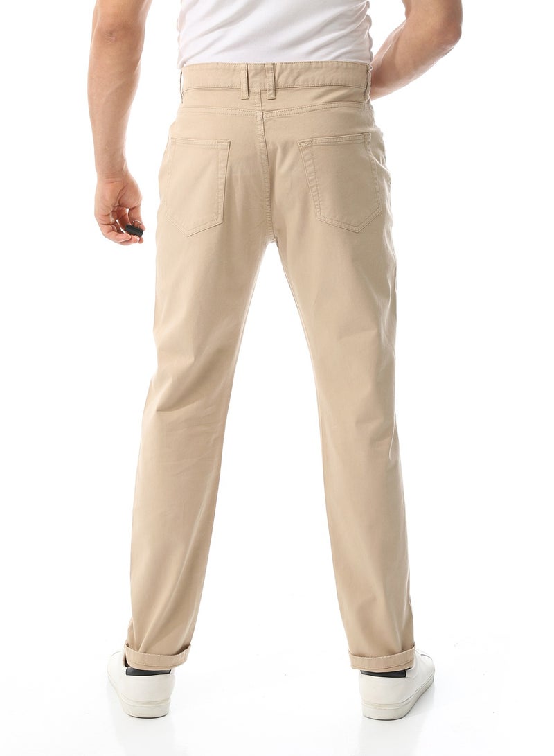 Andora Straight Leg Gabardine Pants_Coffee Brown - Image 3