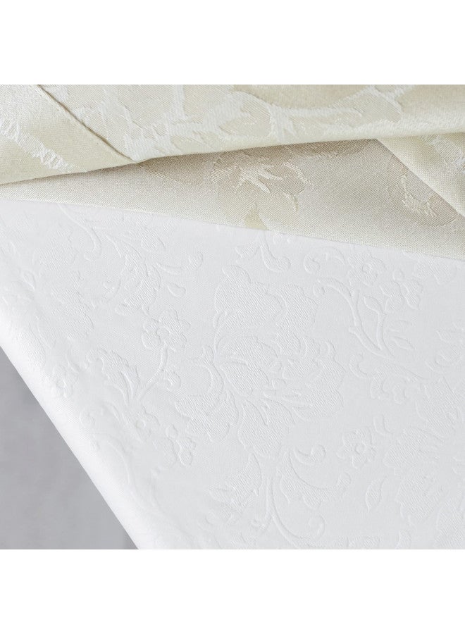 Benson Mills Deluxe Heavy Duty Vinyl Table Pad, Premium Table Protector, Waterproof with Flannel Backing, Quilted Design and Customizable (Off-White, 52" X 70" Rectangular) - Image 2