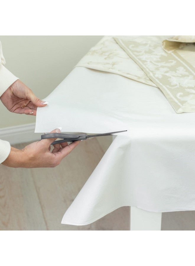 Benson Mills Deluxe Heavy Duty Vinyl Table Pad, Premium Table Protector, Waterproof with Flannel Backing, Quilted Design and Customizable (Off-White, 52" X 70" Rectangular) - Image 4