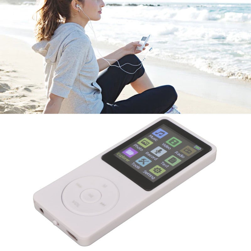 Portable Digital Music Player: White Ultra Thin, Lossless Sound Quality - Long Battery Life, MP3 MP4 Player for Outdoor Gym, Home Study & Daily Entertainment - Image 1