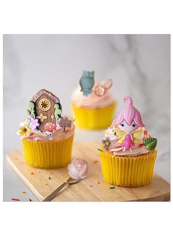 Zixiang Enchanted Vintage Fairy Garden Silicone Fondant Molds DIY Fairy Chocolate Mold For Polymer Clay Cake Decorating Gum Paste Set of 5 - Image 5