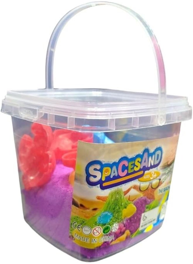 Amazing Dough and Magic Clay With Mould, Reusable Sensory Set, Gluten-Free Wonder Sand Activity Toys, Indoor Games for Kids Age 10 to 15 Purple (750 GM Bucket) - Image 1