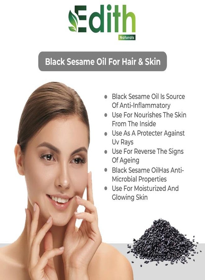 EDITH زيت السمسم للشعر من إديث ناتشورال، نقي وطبيعي: خالٍ من الإضافات والزيوت المعدنية والعطور الاصطناعية - 100 مل - Image 3