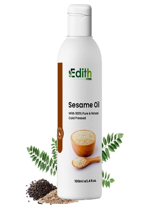 EDITH زيت السمسم للشعر من إديث ناتشورال، نقي وطبيعي: خالٍ من الإضافات والزيوت المعدنية والعطور الاصطناعية - 100 مل - Image 1