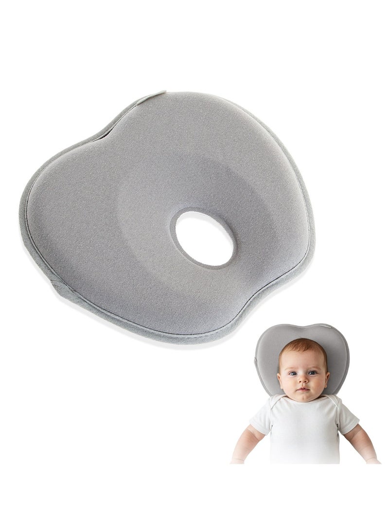 BabyJem Flat Head Pillow, Grey,  0 - 6 Month - Image 1