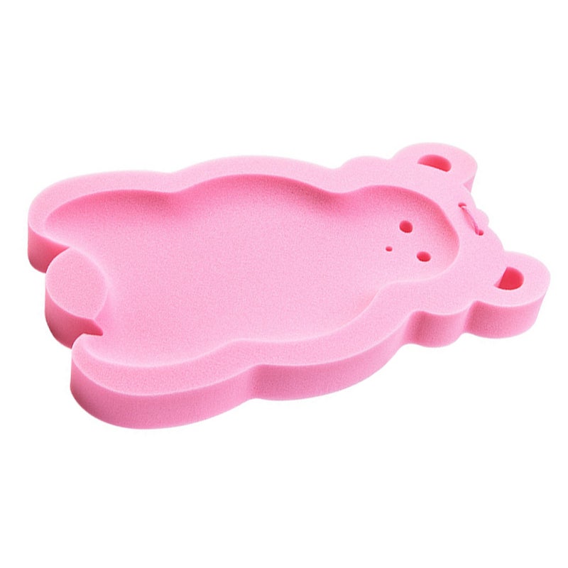 Baby Bath Sponge Cushion: Pinkish, Non Toxic Odorless Material, Skid Proof Design - Breathable Quick Dry, Newborn Bath Mat for Infant Bathtub Use - Image 1