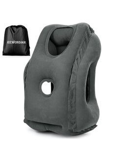 Rewondah Rewondah Inflatable Travel Pillows for Airplanes | Airplane Pillow for Long Flight | Travel Plane Pillow for Airplanes Sleep Support | Blow up Flight Pillow for Long Flights to Avoid Neck Pain  - Image 1