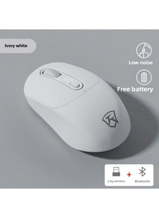 Wireless Mouse Bluetooth Mute Three-mode Cute Male And Female Notebook Rechargeable Portable Ergonomic Mouse-Specifications:Ivory White-Battery Edition -2.4G Bluetooth Dual Mode - pzsku/ZB3B3C1F28CE445B4D329Z/45/1746186073/fc2937b1-f2b7-4602-8ac8-82c376825882