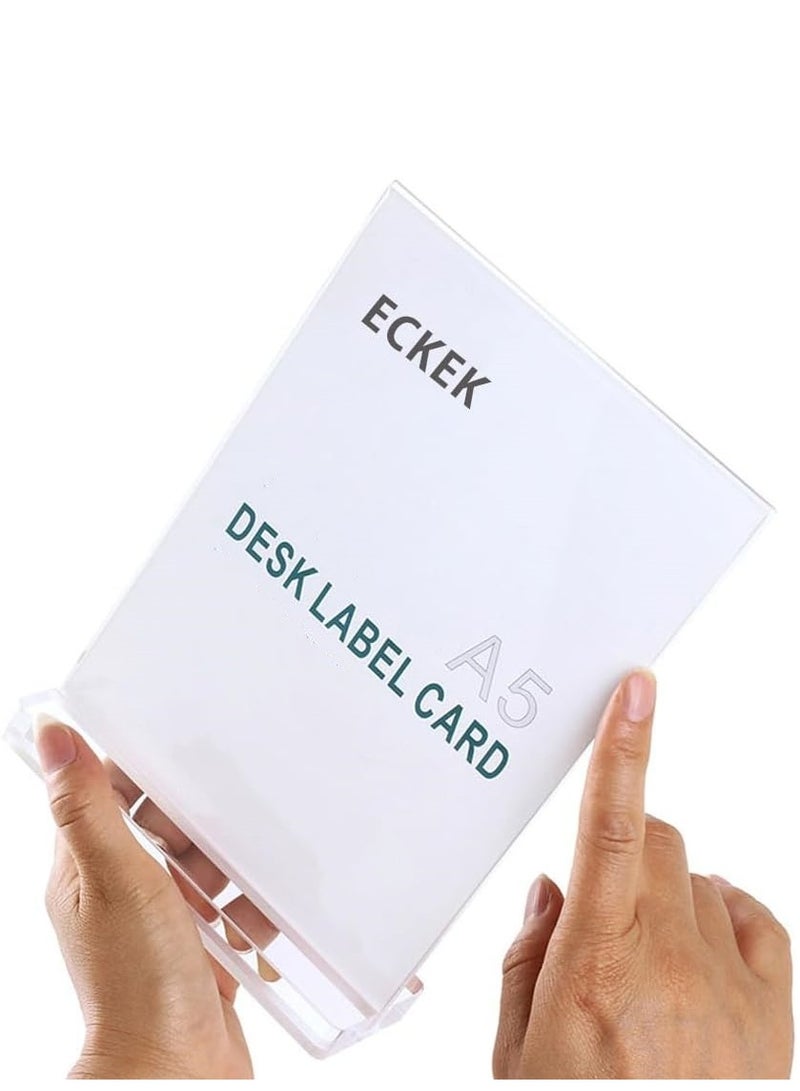 Eckek  2 Pack Acrylic Sign Holder Menu Displays Double Sided Sign Stand A4/A5/A6 Clear - Image 4