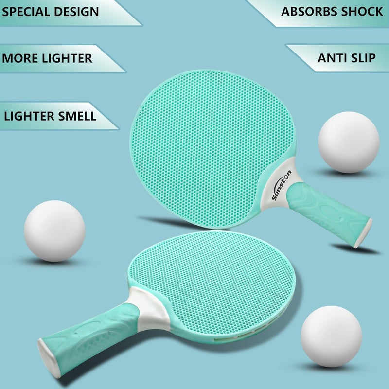 Senston Table Tennis Rackets Set,Professional Ping Pong Paddle Set for 4 Players, Composite Rubber Table Tennis Paddles, Indoor or Outdoor Games. - Image 5