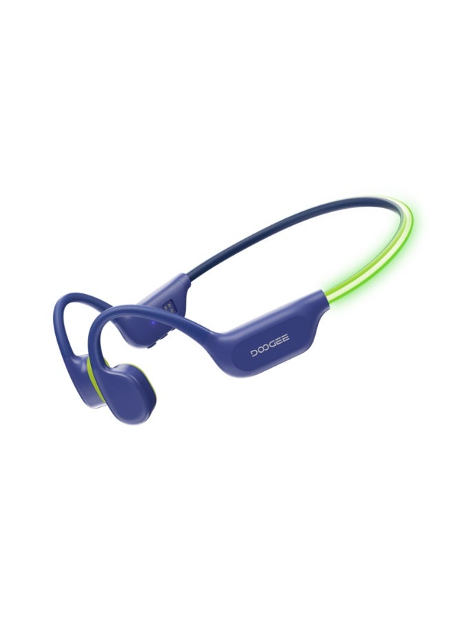 DOOGEE Bone Conduction Headphones, LED Headband, IP68 Waterproof for Swimming, 10 Hours Battery Life, Bluetooth 6.0, MP3 Mode, 32GB Storage, Suitable for Cycling, Swimming and Fitness - Image 1