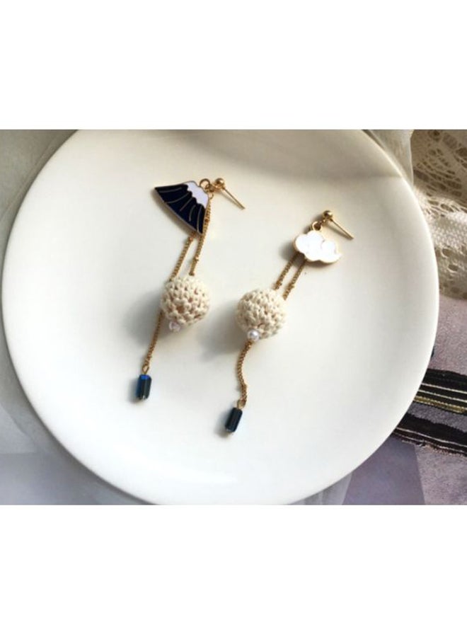 اليشمك حلق أذن متدلي بتصميم مستوحى من جبل فوجي - Image 2