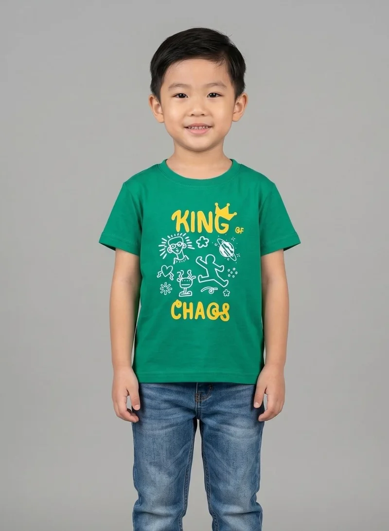 بيبي كلو Boys King Of Chaos Green T-Shirt