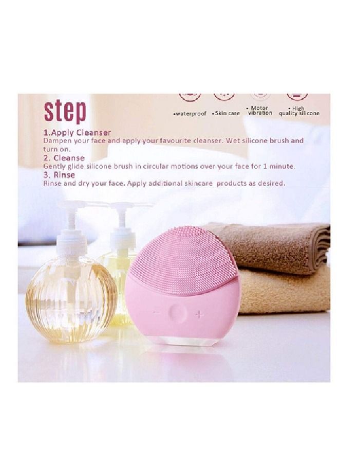 تي أر آي ماء تواليت فلاور بينك 100مل مع هدية جهاز  من السيليكون لتنظيف الوجه وردي فاتح - Image 4