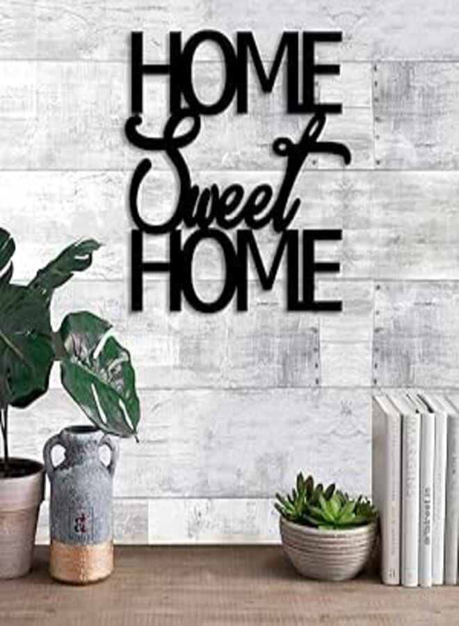 Art Street Home Sweet Home MDF Plaque Painted Cutout Ready to Hang Home Décor, Wall Décor, Wall Art