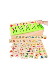Generic AugToy Wooden Montessori Toys for Toddlers 1+ 2 3 4 Year Old Color Shape Matching Sorting Box Preschool Learning Activities Sensory Bin Autism Puzzles for toddlers 1-3 Boys Girls Birthday Gifts  - Image 1