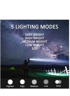 Nextool NexTool Rechargeable Torch 2000 Lumens, High Brightness LED Torches, IPX7 Waterproof, 5 Light Modes, 380 Metres Super Penetration for Camping Hiking Emergencies  - Image 4