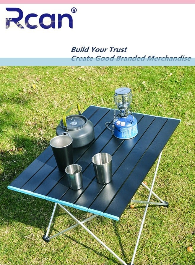 ركان طاولة تخييم خفيفة الوزن وصغيرة قابلة للطي، طاولة جانبية للتخييم، طاولة جانبية من الألومنيوم خفيفة الوزن، حقيبة حمل للشاطئ والتنزه في الهواء الطلق والنزهات والشواء والطبخ وتناول الطعام والمطبخ - Image 4