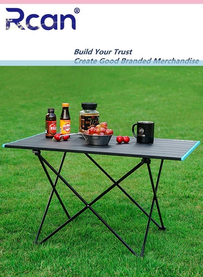 ركان طاولة تخييم خفيفة الوزن وصغيرة قابلة للطي، طاولة جانبية للتخييم، طاولة جانبية من الألومنيوم خفيفة الوزن، حقيبة حمل للشاطئ والتنزه في الهواء الطلق والنزهات والشواء والطبخ وتناول الطعام والمطبخ - Image 2