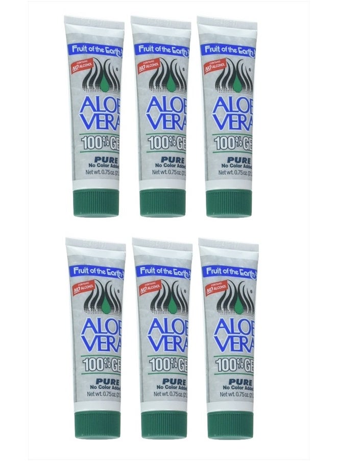 Fruit of the earth Aloe Vera Gel Tube 0.75 Oz Travel Size (Pack of 6)  - Image 5