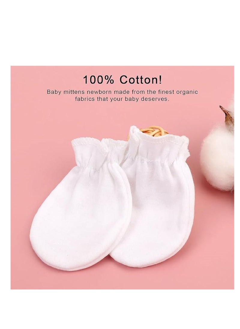 Generic Pack of 4 Pairs - Anti Scratch Baby Mittens, Cute Newborn Gloves, Infant Gloves 0-12 Months, Boys Girls Gloves 4 Colors  - Image 4