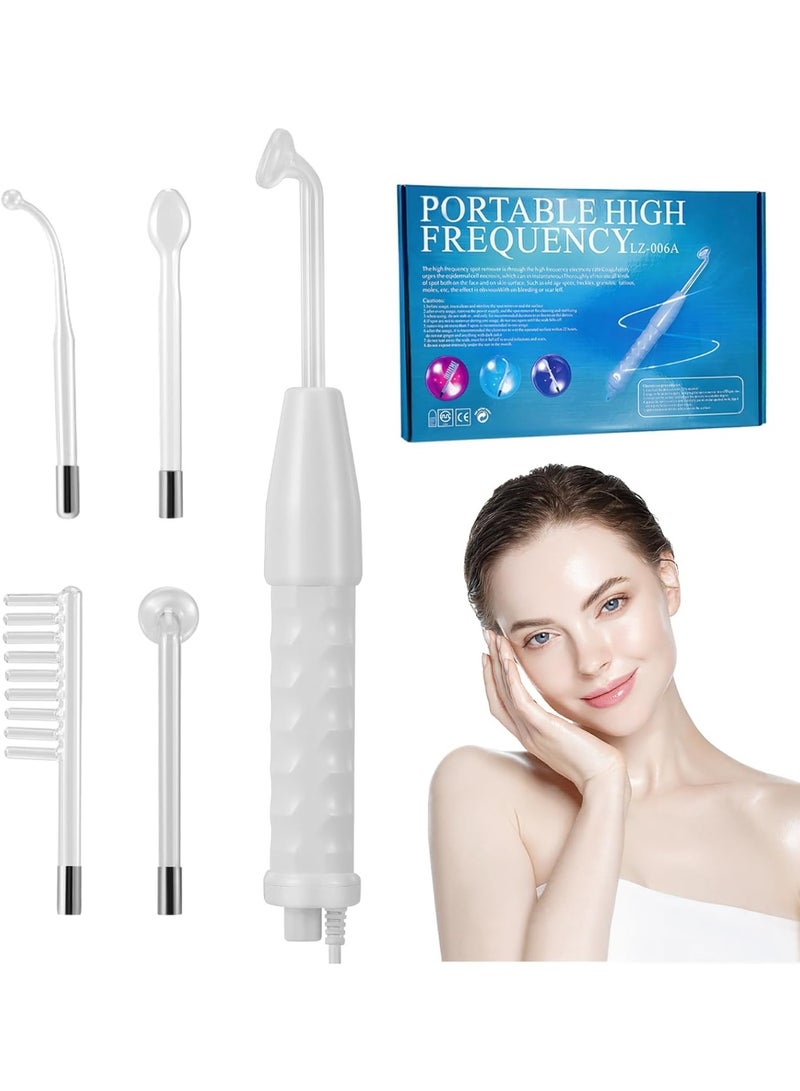 Skin Care Tools, High Frequency Massage Wand, Handheld high Frequency Facial Massager Set with 4 Glass Heating Tubes, Professional Facial Beauty Instrument for Home Skincare Salon - Image 1