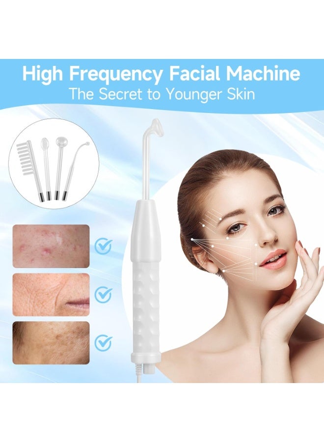 Skin Care Tools, High Frequency Massage Wand, Handheld high Frequency Facial Massager Set with 4 Glass Heating Tubes, Professional Facial Beauty Instrument for Home Skincare Salon - Image 2