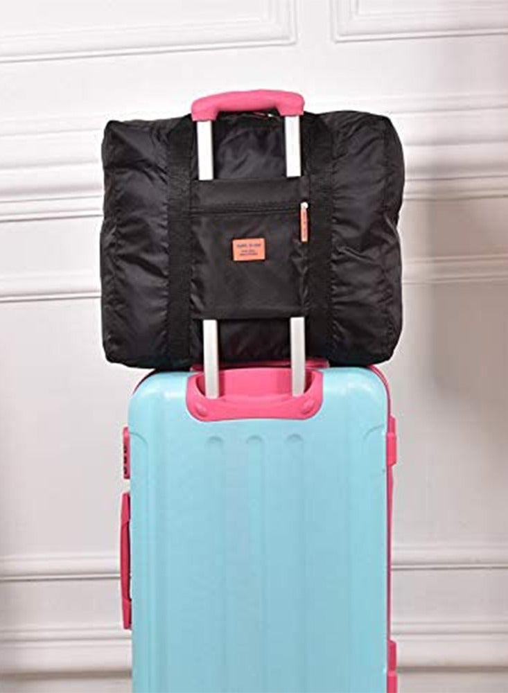 HomarKet Travel Duffel Bag, Personal Item Bag for Spirit Airlines, Foldable Sports Tote Gym Bag, Carry on Luggage Shoulder Bag, Weekender Overnight Bag for Women and Men, Black - Image 5
