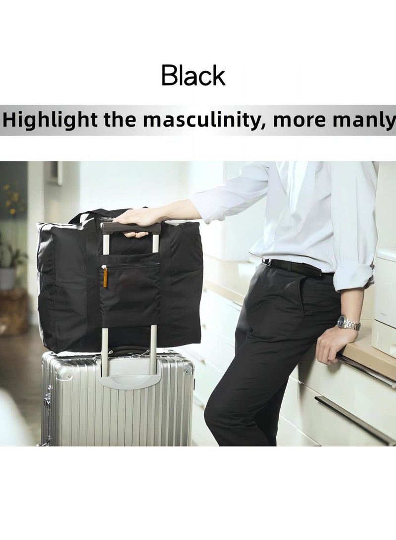 HomarKet Travel Duffel Bag, Personal Item Bag for Spirit Airlines, Foldable Sports Tote Gym Bag, Carry on Luggage Shoulder Bag, Weekender Overnight Bag for Women and Men, Black - Image 3