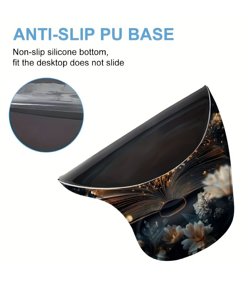 Ergonomic Mouse Pad with Wrist Rest 8.98x7.56inch Non Slip Base Smooth Surface for Home School Gaming Office Desk Mat Study Desk Accessory Home Office Inspiration Space - Image 3