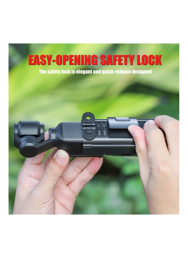 SYOSI - محول تمديد كاميرا SYOSI لـ DJI Osmo Pocket 3 ملحقات إطار المقبض وميكروفون خفيف للأحذية الباردة، ربط الخيط بحامل ثلاثي القوائم وحزام الرأس ومشبك الدراجة وقضيب تمديد - Image 1