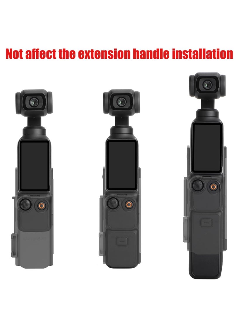 SYOSI - محول تمديد كاميرا SYOSI لـ DJI Osmo Pocket 3 ملحقات إطار المقبض وميكروفون خفيف للأحذية الباردة، ربط الخيط بحامل ثلاثي القوائم وحزام الرأس ومشبك الدراجة وقضيب تمديد - Image 1